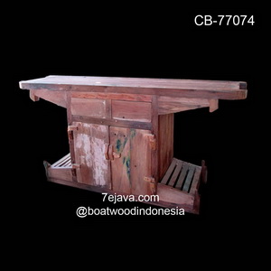 boatwood console rustic